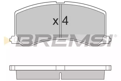 Комплект тормозных колодок (BREMSI: BP2684)