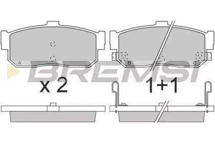 Комплект тормозных колодок (BREMSI: BP2699)