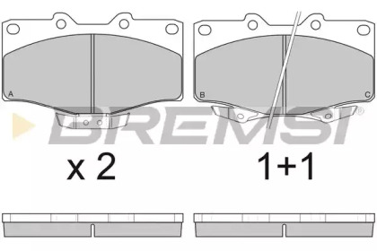 Комплект тормозных колодок (BREMSI: BP2748)