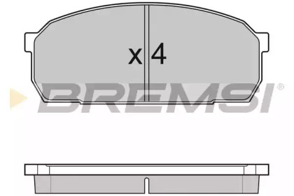 Комплект тормозных колодок (BREMSI: BP2756)