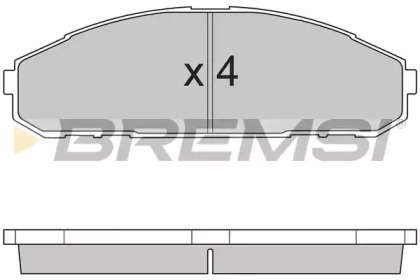 Комплект тормозных колодок (BREMSI: BP2762)