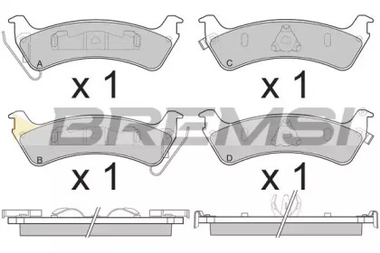 Комплект тормозных колодок (BREMSI: BP2777)