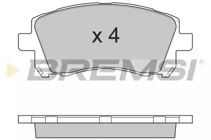 Комплект тормозных колодок (BREMSI: BP2819)