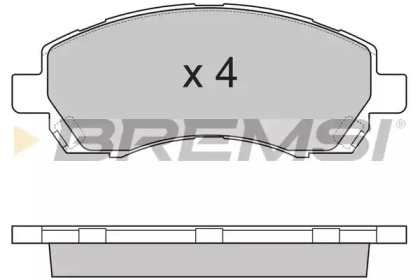 Комплект тормозных колодок (BREMSI: BP2820)