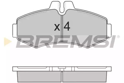 Комплект тормозных колодок (BREMSI: BP2821)