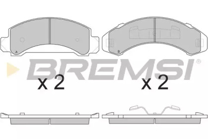 Комплект тормозных колодок (BREMSI: BP2840)