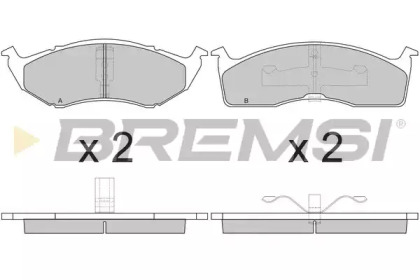 Комплект тормозных колодок (BREMSI: BP2841)