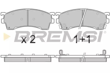 Комплект тормозных колодок (BREMSI: BP2864)
