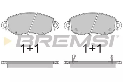 Комплект тормозных колодок (BREMSI: BP2887)