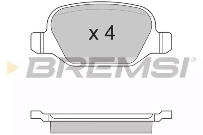 Комплект тормозных колодок (BREMSI: BP2891)