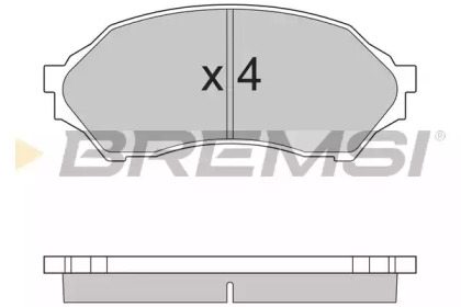 Комплект тормозных колодок (BREMSI: BP2895)