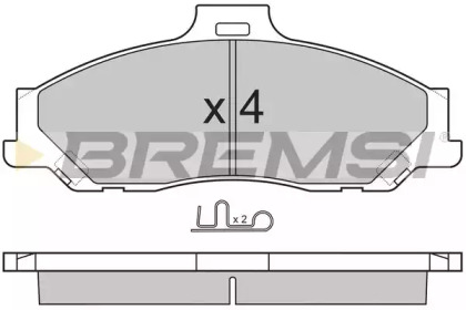 Комплект тормозных колодок (BREMSI: BP2905)