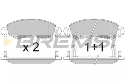 Комплект тормозных колодок (BREMSI: BP2907)