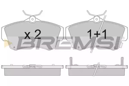Комплект тормозных колодок (BREMSI: BP2908)