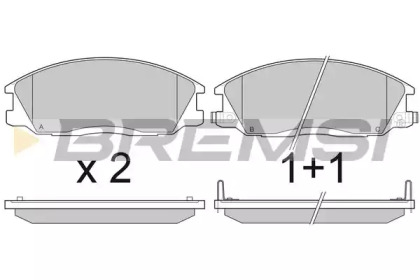 Комплект тормозных колодок (BREMSI: BP2909)