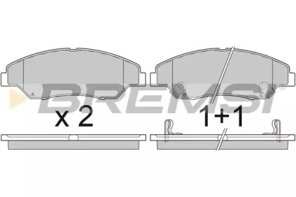 Комплект тормозных колодок (BREMSI: BP2911)