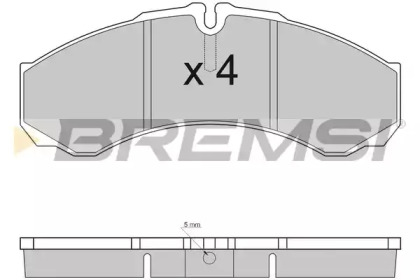 Комплект тормозных колодок (BREMSI: BP2925)