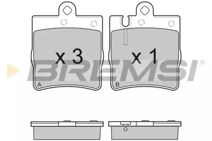 Комплект тормозных колодок (BREMSI: BP2936)
