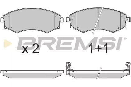 Комплект тормозных колодок (BREMSI: BP2941)