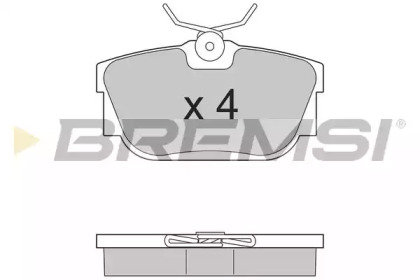 Комплект тормозных колодок (BREMSI: BP2958)