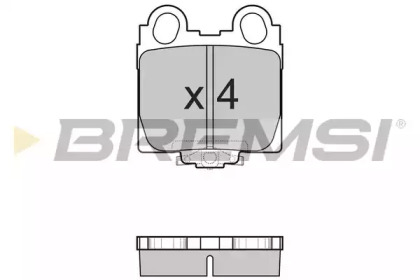 Комплект тормозных колодок (BREMSI: BP2962)