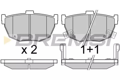 Комплект тормозных колодок (BREMSI: BP2967)