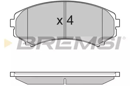 Комплект тормозных колодок (BREMSI: BP3001)