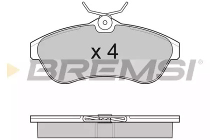 Комплект тормозных колодок (BREMSI: BP3009)