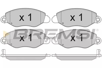 Комплект тормозных колодок (BREMSI: BP3010)