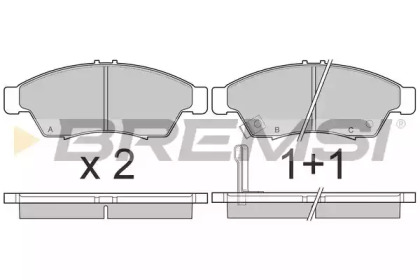 Комплект тормозных колодок (BREMSI: BP3017)