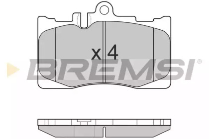 Комплект тормозных колодок (BREMSI: BP3021)