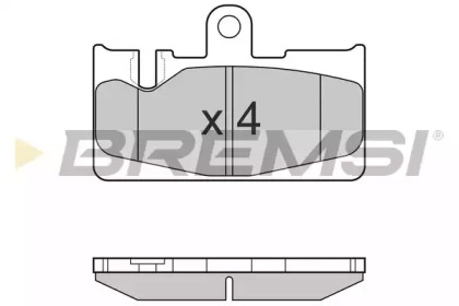 Комплект тормозных колодок (BREMSI: BP3022)