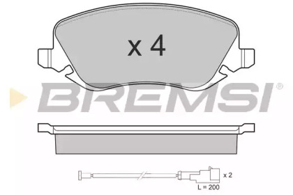 Комплект тормозных колодок (BREMSI: BP3023)