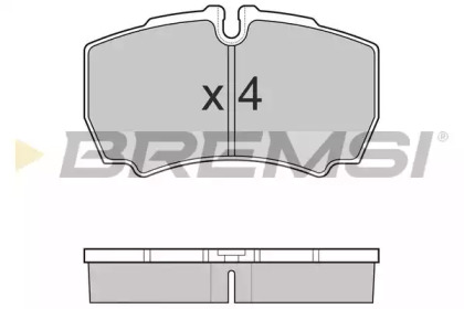 Комплект тормозных колодок (BREMSI: BP3025)