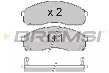 Комплект тормозных колодок (BREMSI: BP3039)