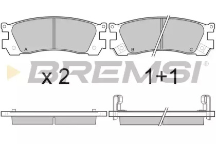 Комплект тормозных колодок (BREMSI: BP3045)