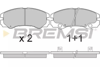 Комплект тормозных колодок (BREMSI: BP3052)