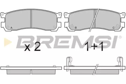 Комплект тормозных колодок (BREMSI: BP3054)