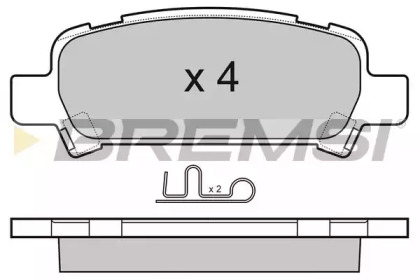 Комплект тормозных колодок (BREMSI: BP3056)