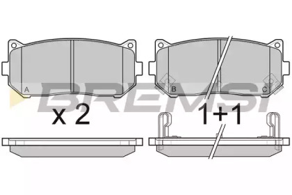 Комплект тормозных колодок (BREMSI: BP3064)