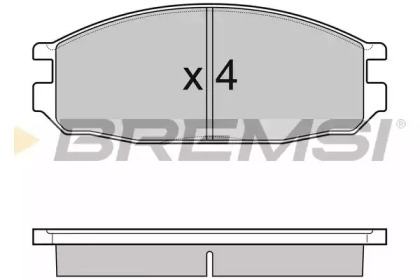 Комплект тормозных колодок (BREMSI: BP3069)