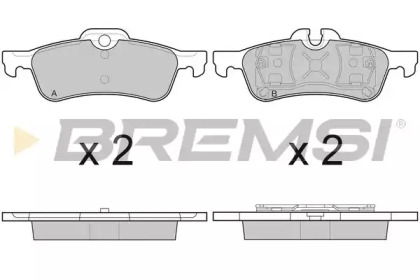 Комплект тормозных колодок (BREMSI: BP3075)