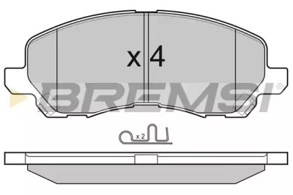 Комплект тормозных колодок (BREMSI: BP3080)