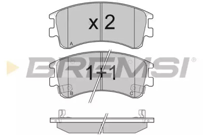 Комплект тормозных колодок (BREMSI: BP3089)
