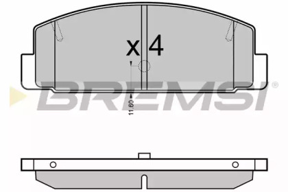 Комплект тормозных колодок (BREMSI: BP3090)