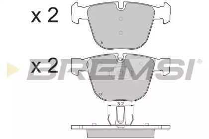 Комплект тормозных колодок (BREMSI: BP3115)