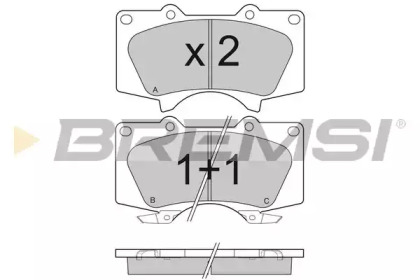 Комплект тормозных колодок (BREMSI: BP3139)