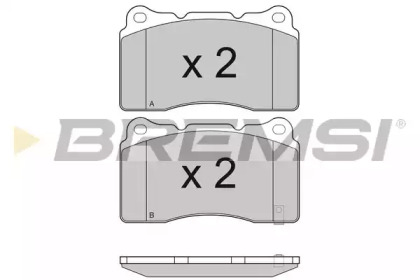 Комплект тормозных колодок (BREMSI: BP3157)