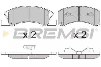 Комплект тормозных колодок (BREMSI: BP3190)