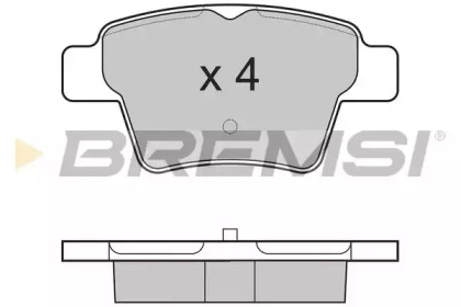 Комплект тормозных колодок (BREMSI: BP3198)